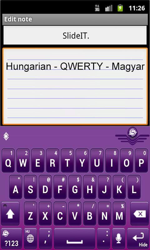 SlideIT Hungarian QWERTY Pack