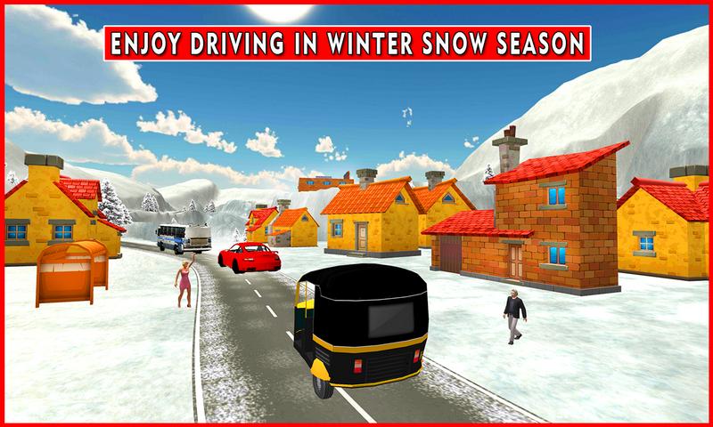 Drive Snow Tuk Tuk Rickshaw