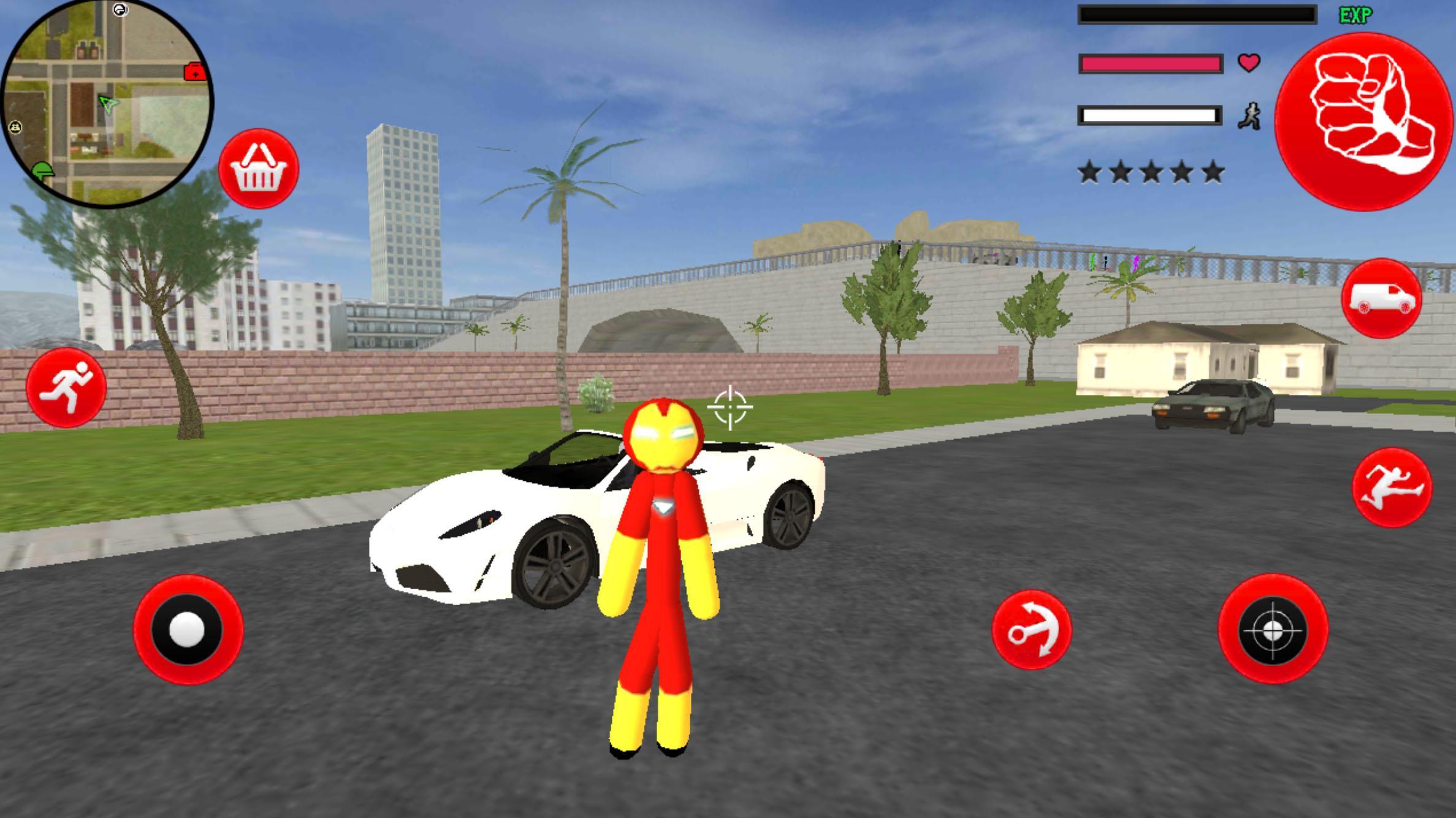 Iron Stickman Rope Hero Vegas Gangst Crime Mafia