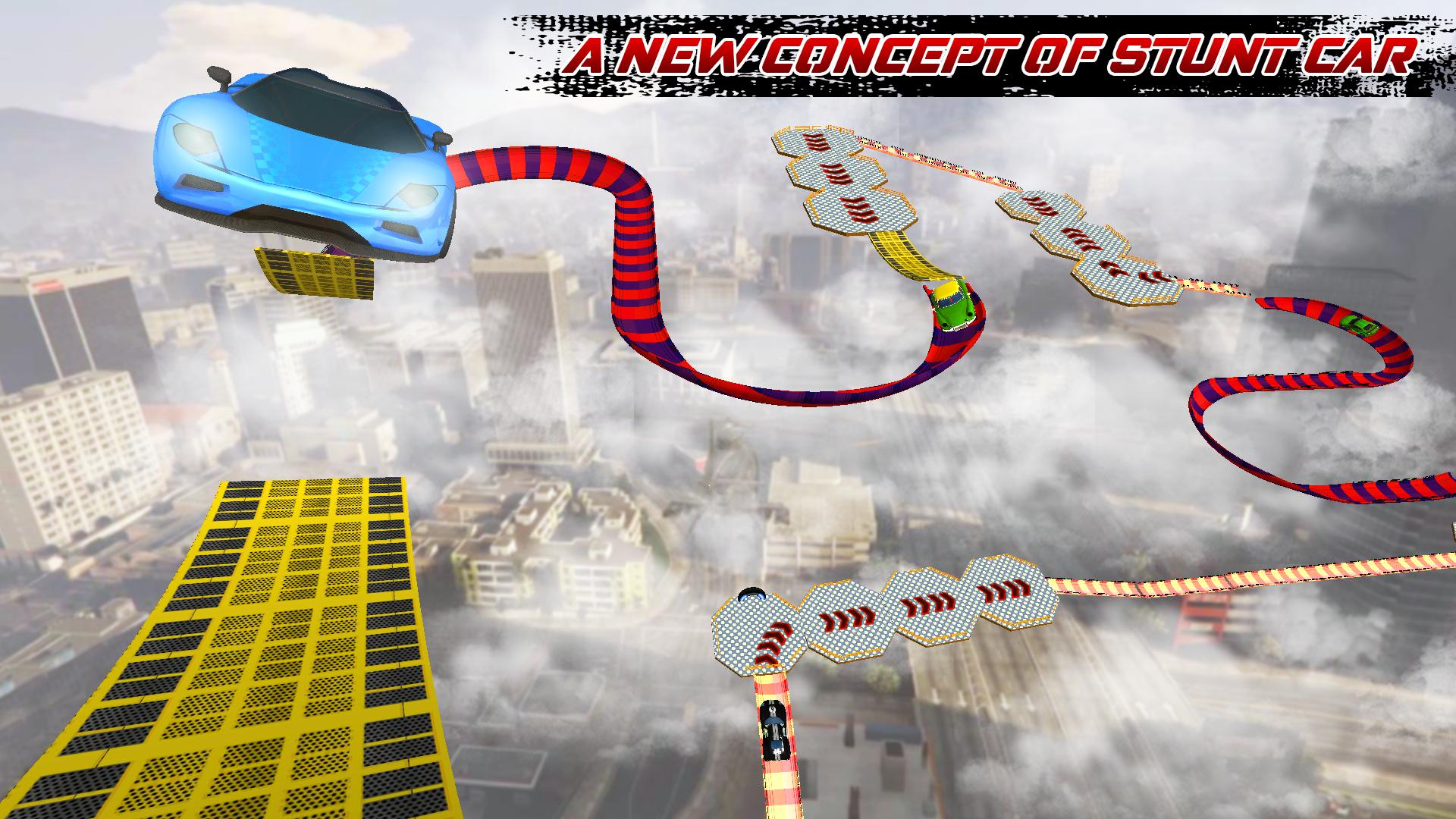 Mega ramp car racing stunts im