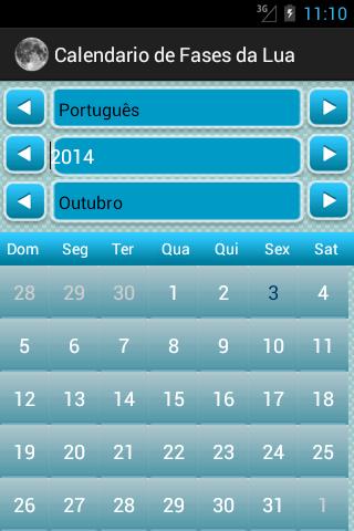 Phases of the Moon Calendar