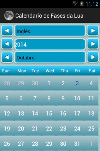 Phases of the Moon Calendar