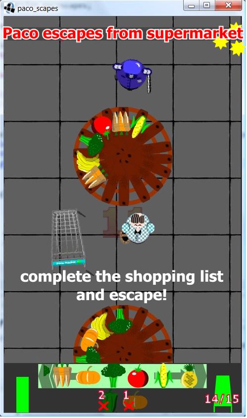 Paco escapes from supermarket