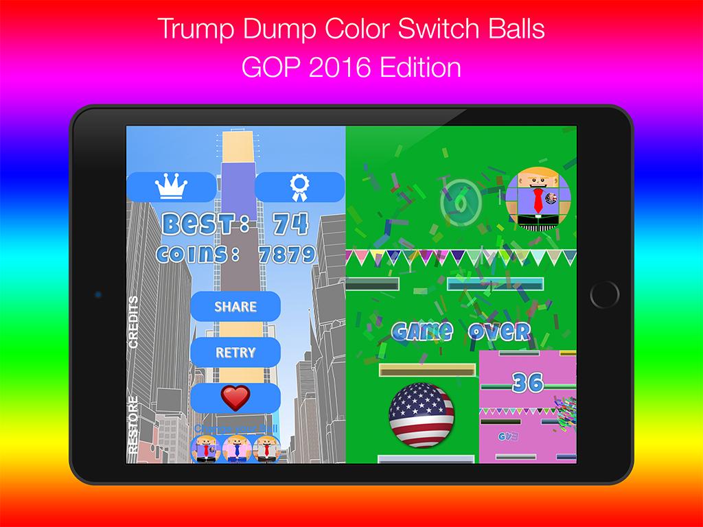 Trump Dump Color Switch Balls