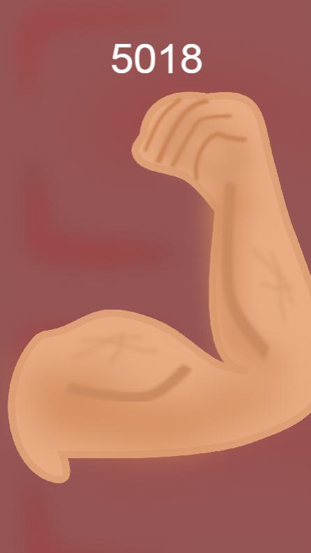 Clicker: bulging biceps