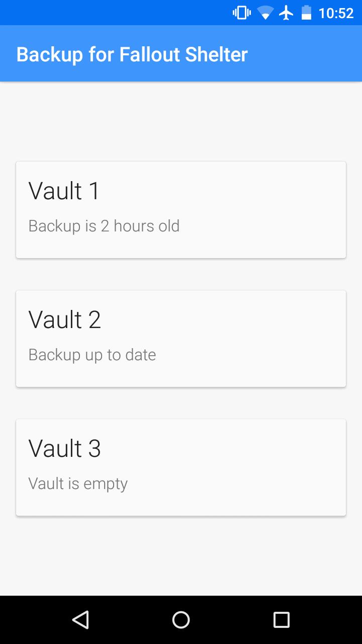Backup for Fallout Shelter