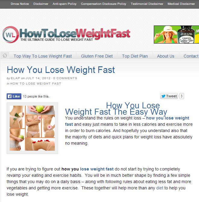 How to Lose Weight Fast Easily