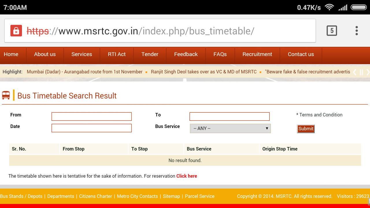 MSRTC Online Booking