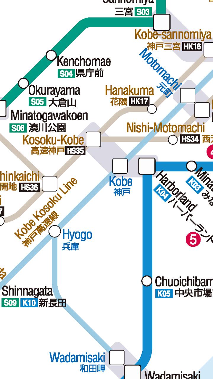 Kobe Subway Map