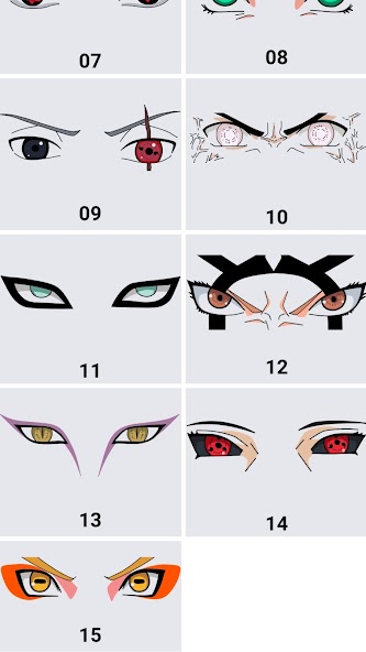 How to draw Sharingan eyes