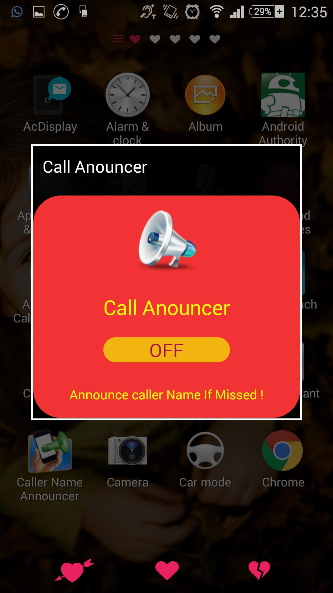 Incoming Call:Name Announcer
