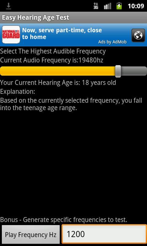Easy Hearing Age Test