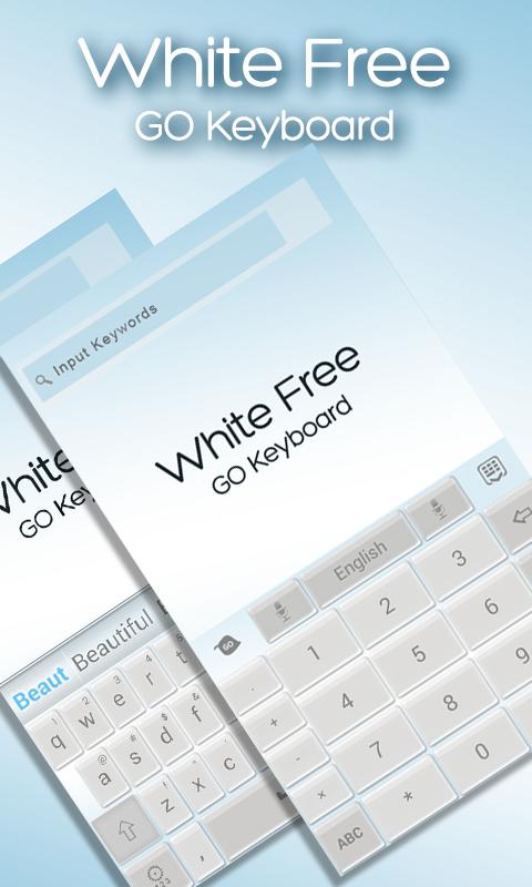 GOKeyboard Crystal White Theme