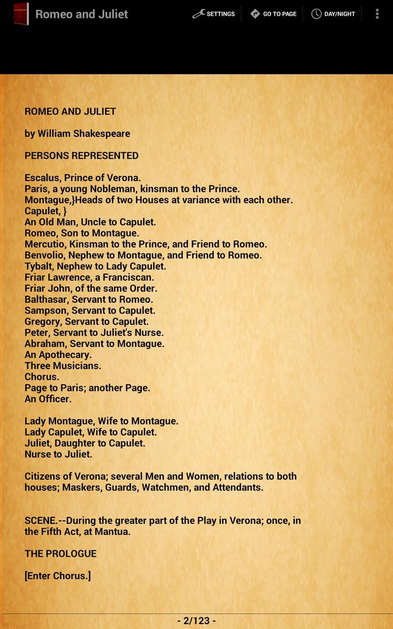 Romeo and Juliet (English)