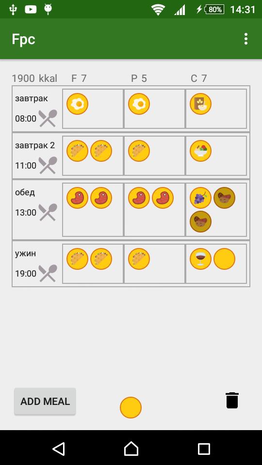 Food plan constructor