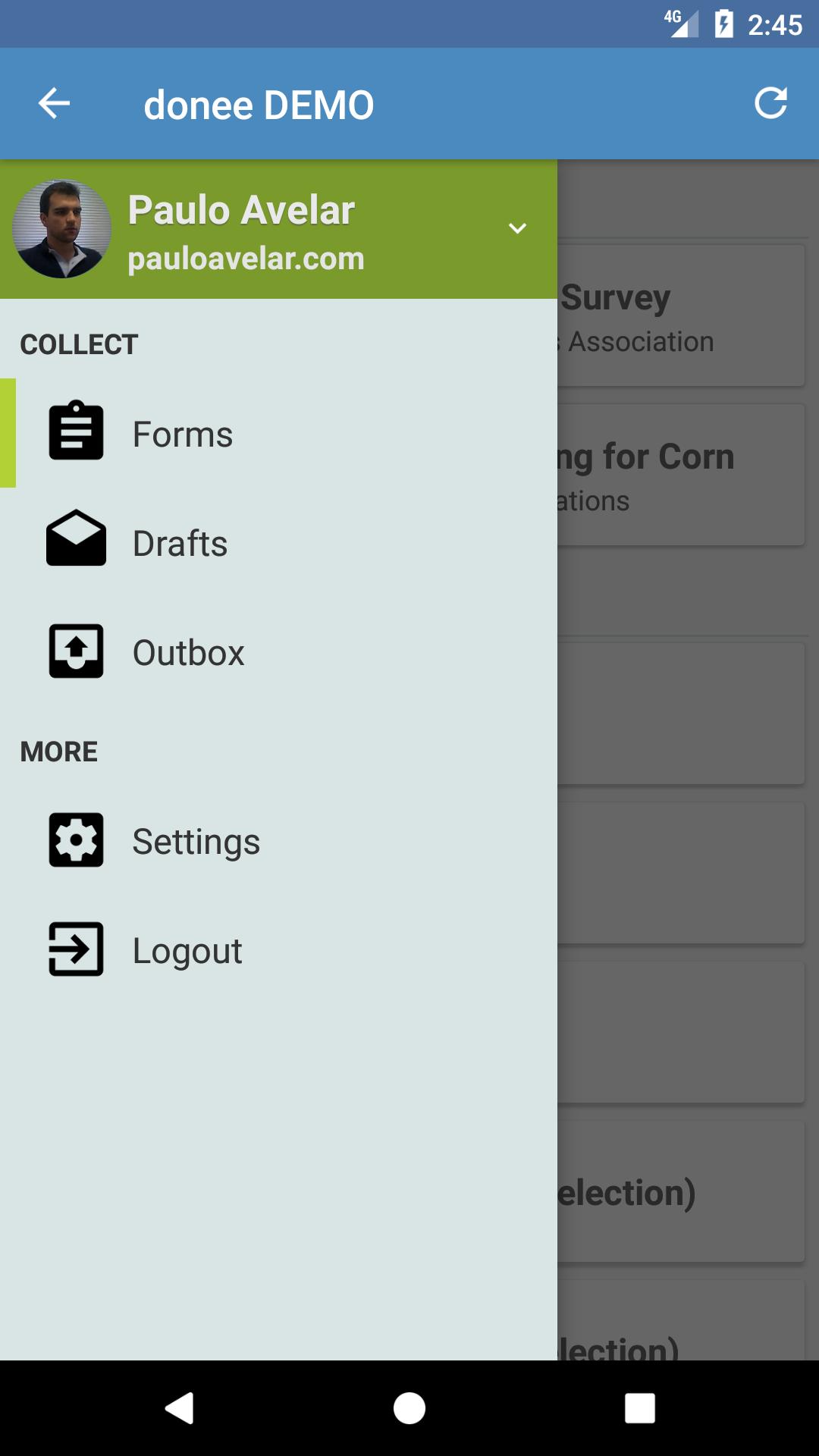 donee [DEMO] - Offline Forms