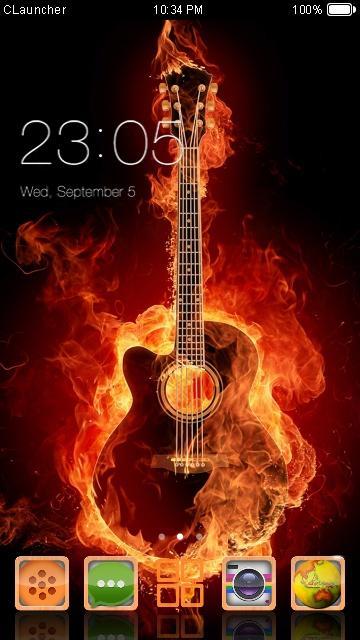 Fire Guitar Theme HD