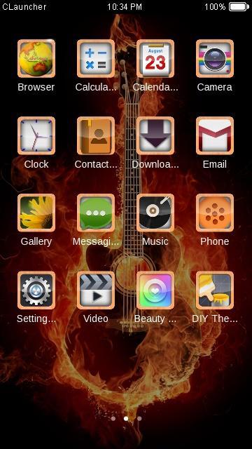 Fire Guitar Theme HD