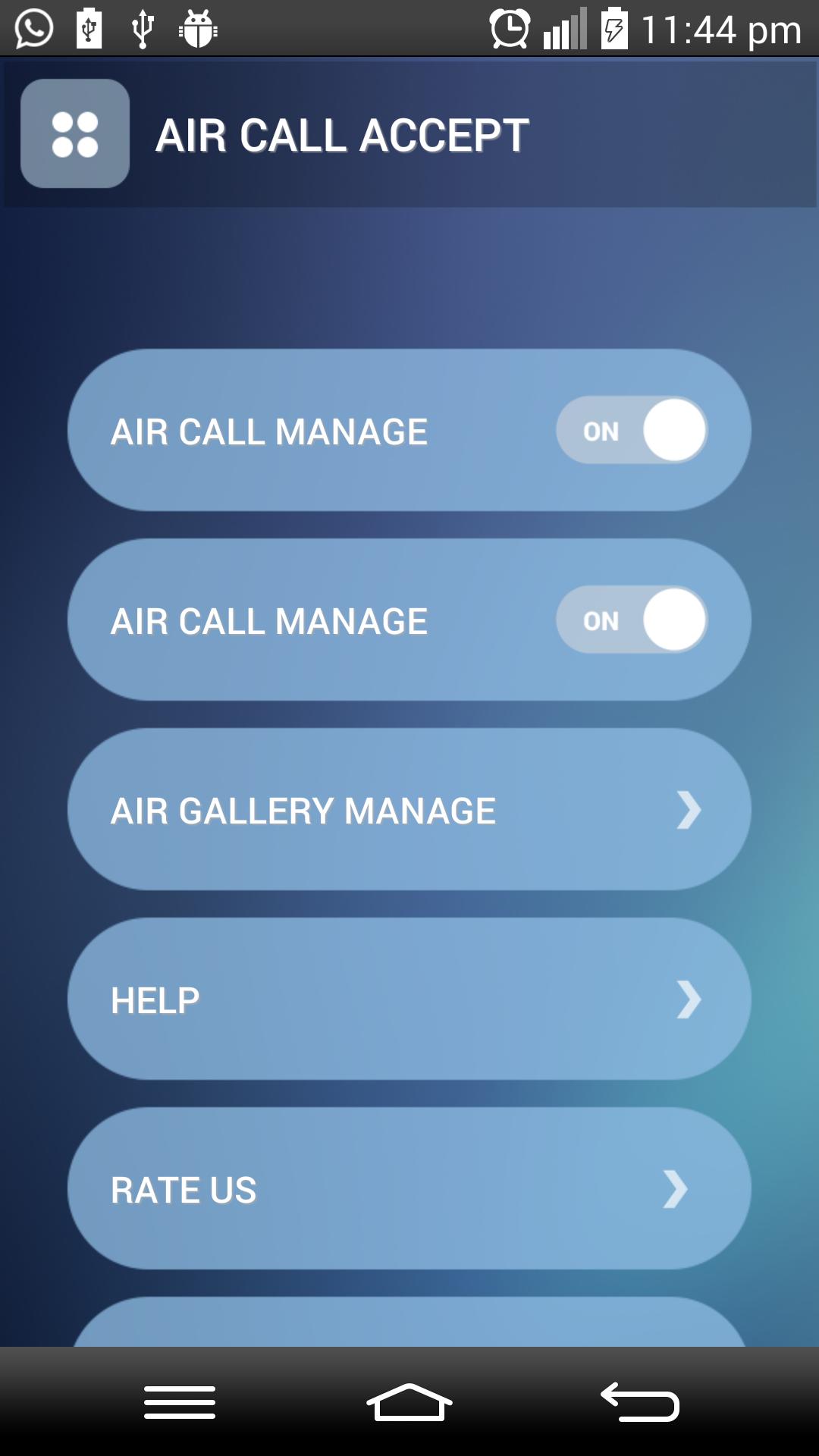 Air Call Accept/Receive