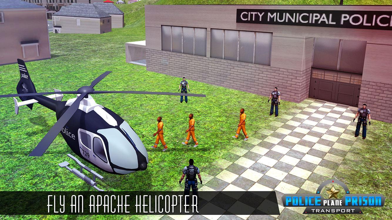 US Police Prisoner Plane Transporter Game