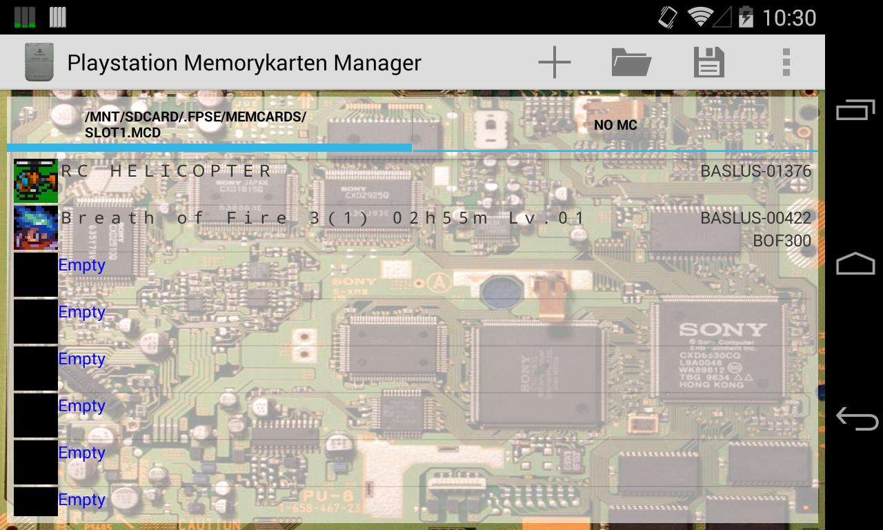 PSX Memorycard Manager 2 Free