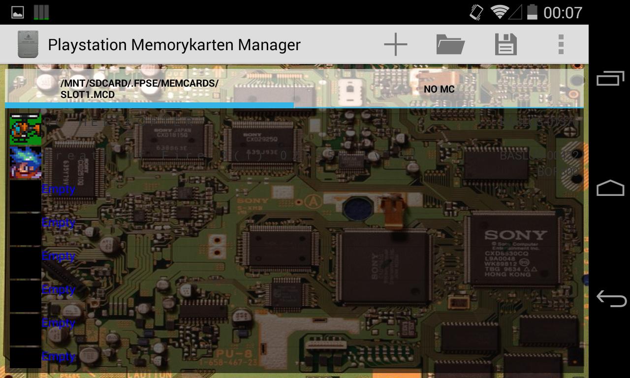PSX Memorycard Manager 2 Free