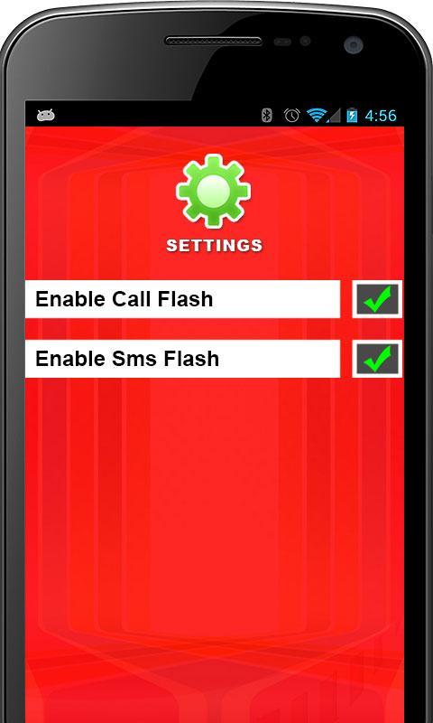 Flash Alert for Call and SMS