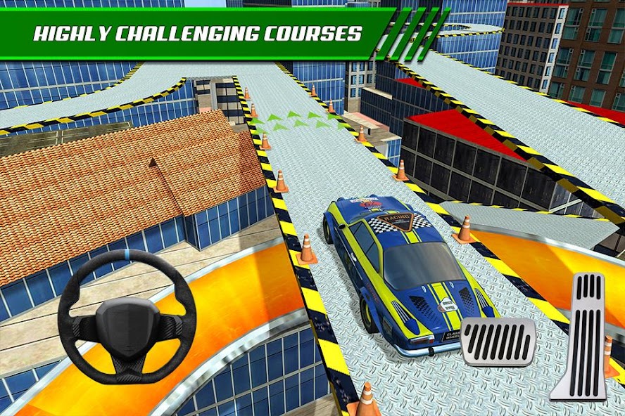 Roof Jumping Car Parking Games