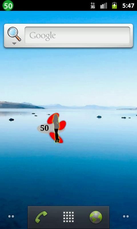 Very hot girl - Battery widget