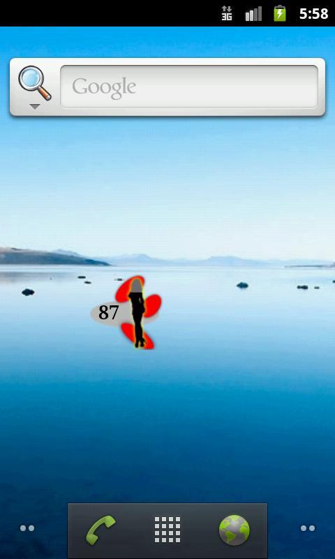 Very hot girl - Battery widget