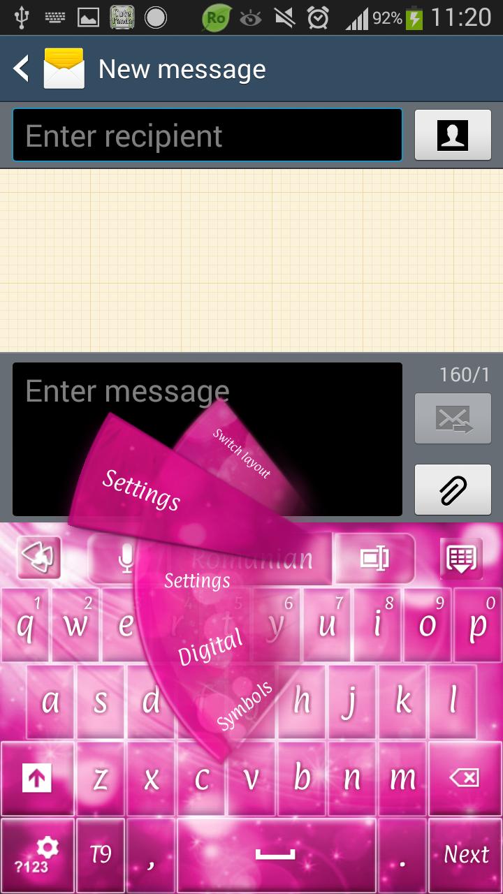 GO Keyboard Pink Sparkle