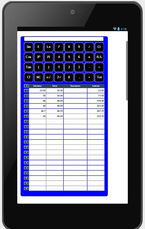 Spreadsheet Calculator