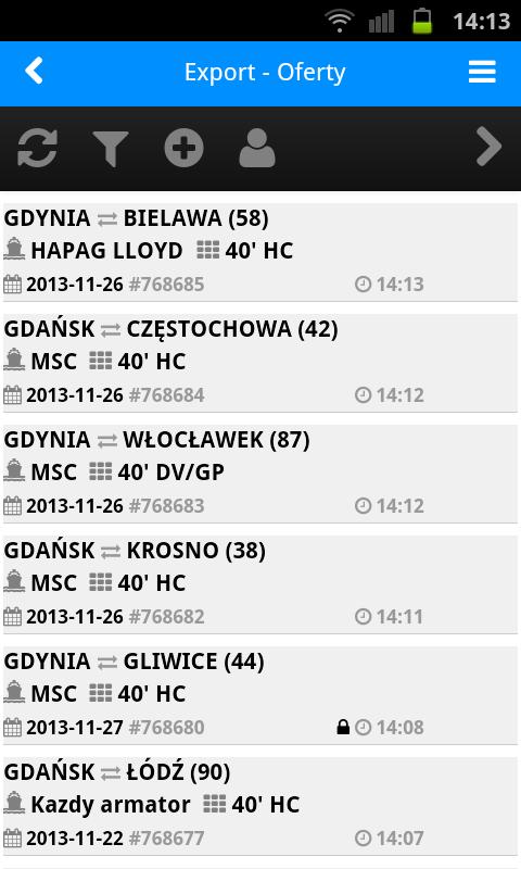 Econtainers exchange app