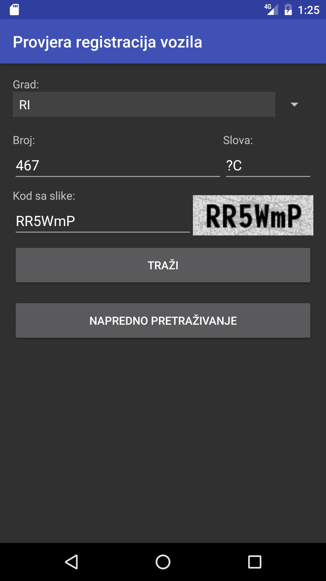 Provjera registracija vozila