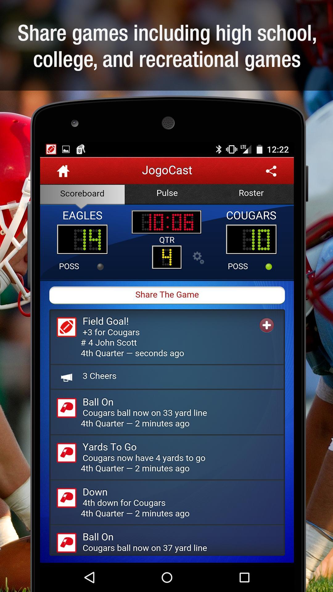 JogoCast Football Scoreboard