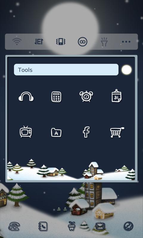 Snowy night Dodol Theme