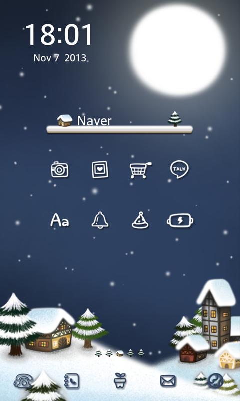 Snowy night Dodol Theme