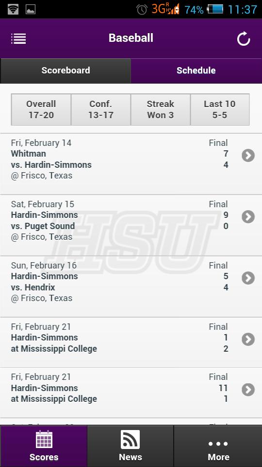 HSU Athletics Front Row