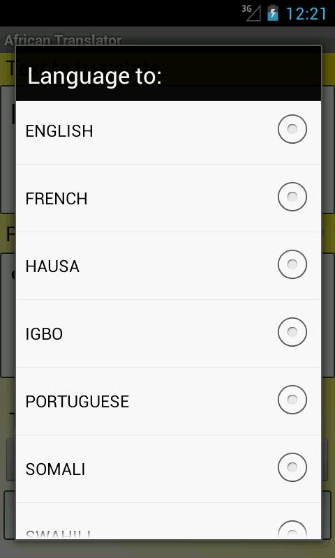 African Translator Dictionary