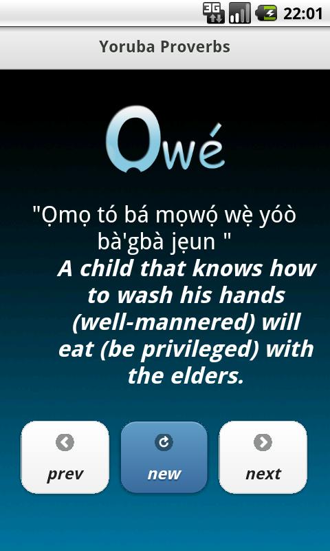 Yoruba Proverb