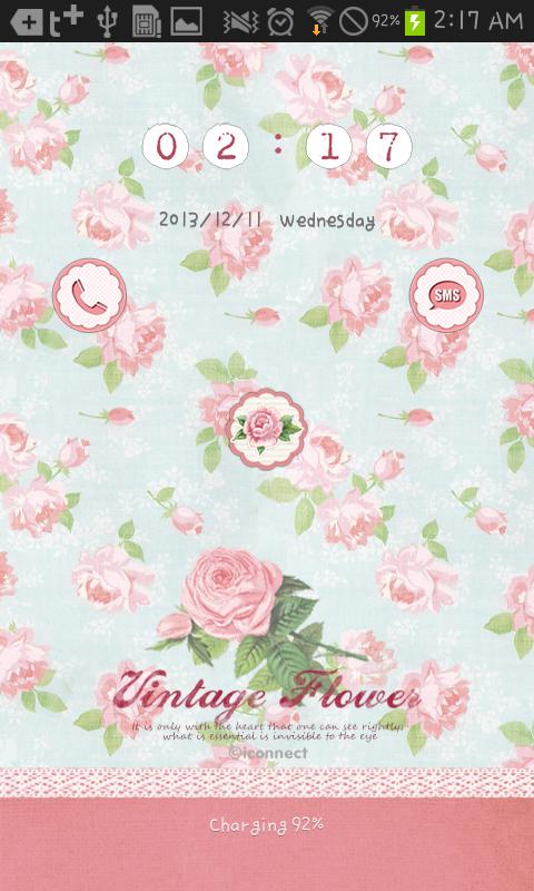 Vintage flower go locker theme