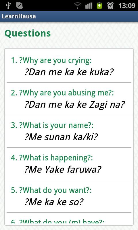 Learn Hausa