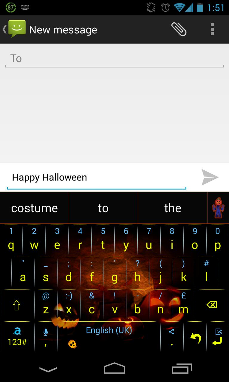 Adaptxt Phone Halloween theme