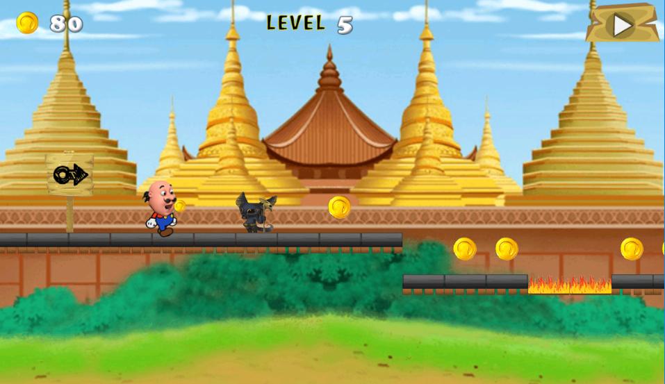 Temple Train Motu Patlu Run