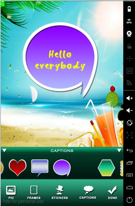 Write on picture caption