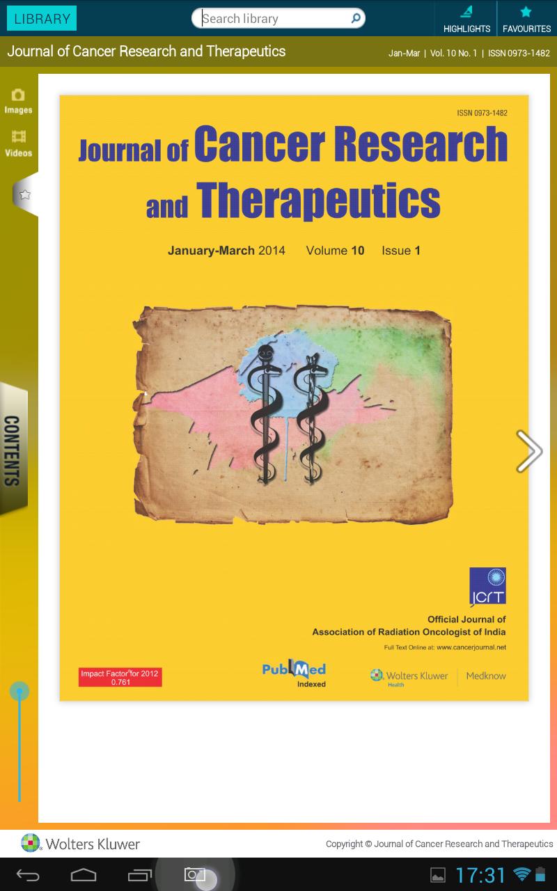 J Can Res Ther(JCRT)
