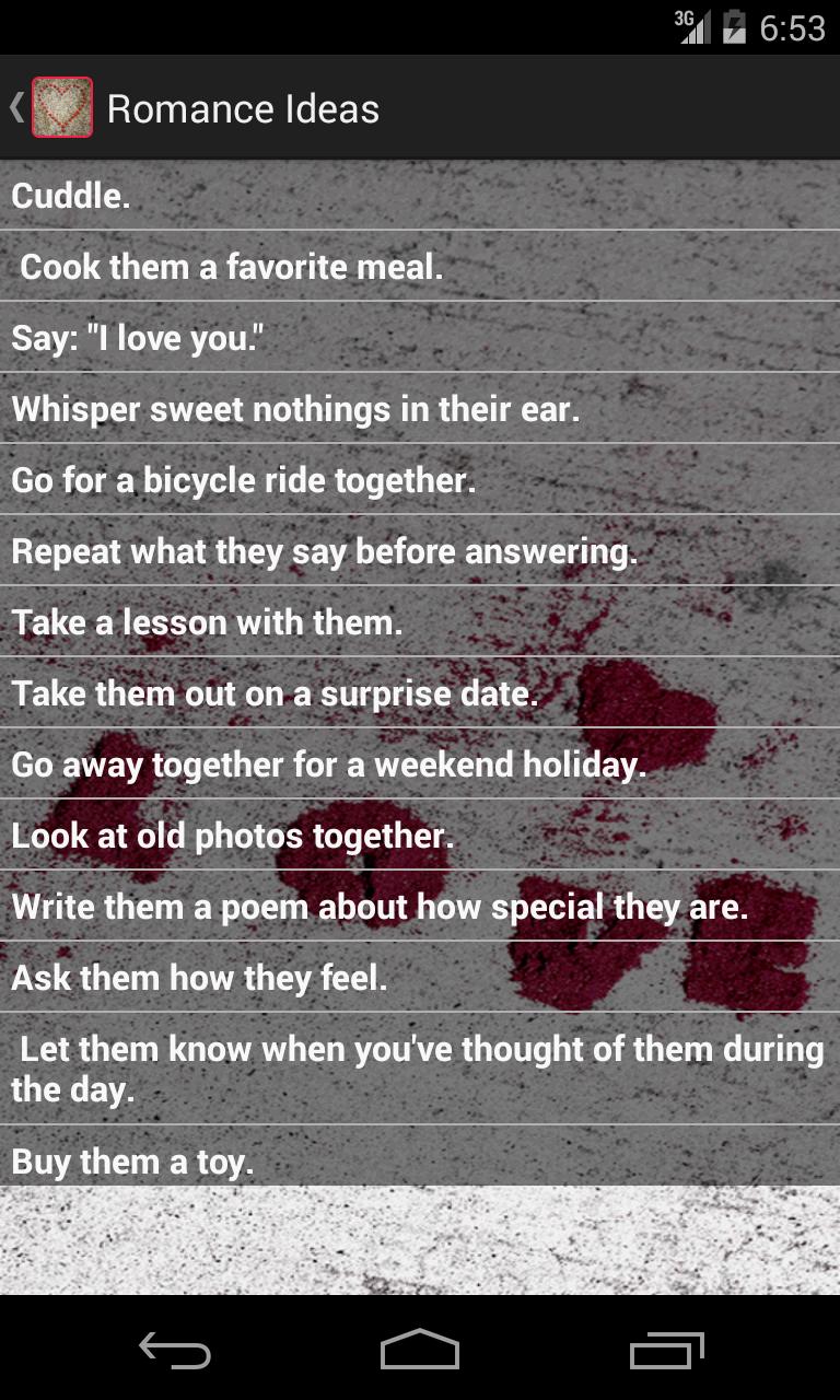 Love Tips & Romantic Ideas