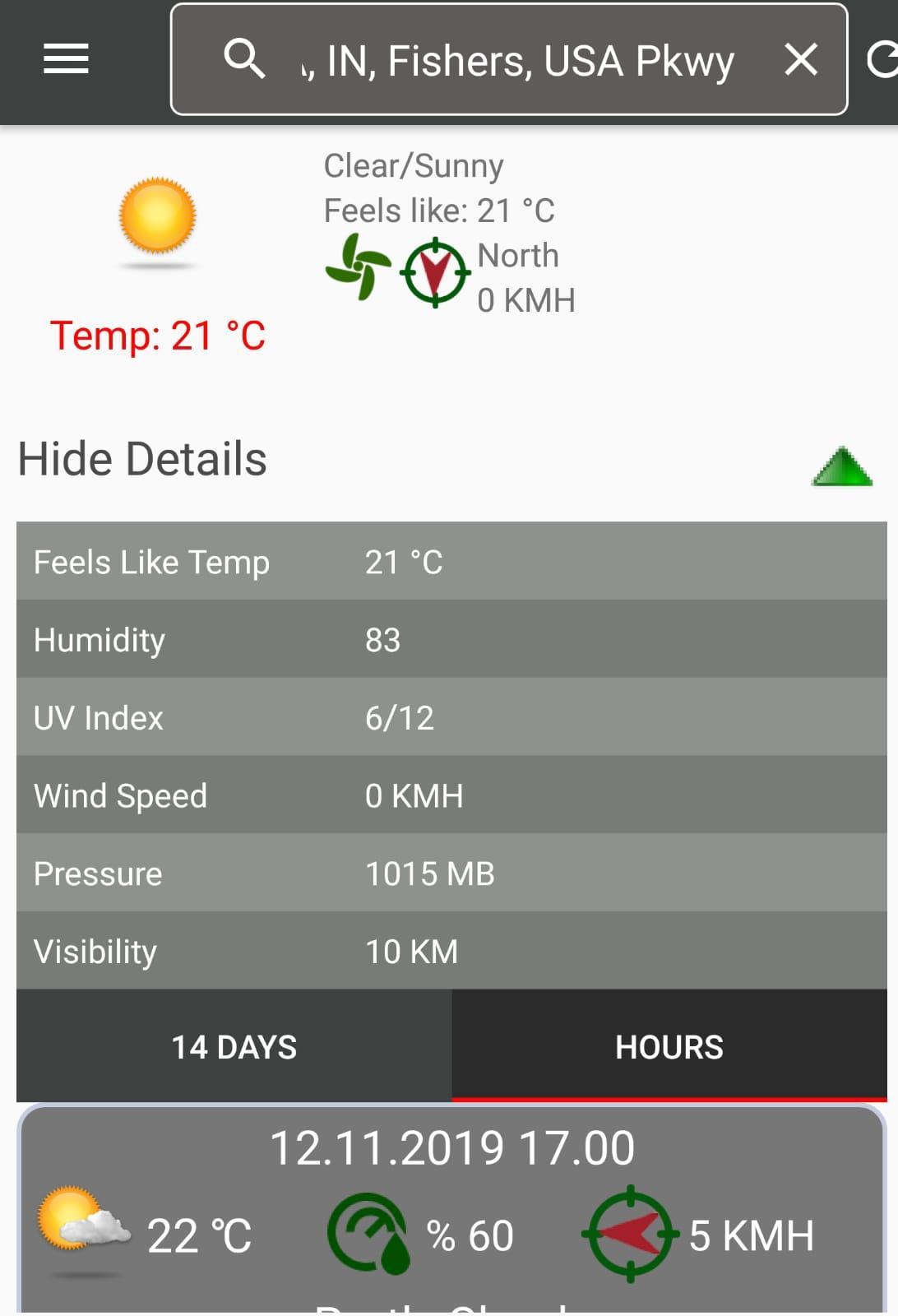 Weather Forecast. 14 Day