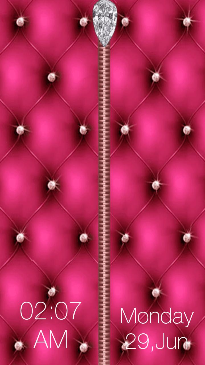 Diamond Zipper Screen Lock