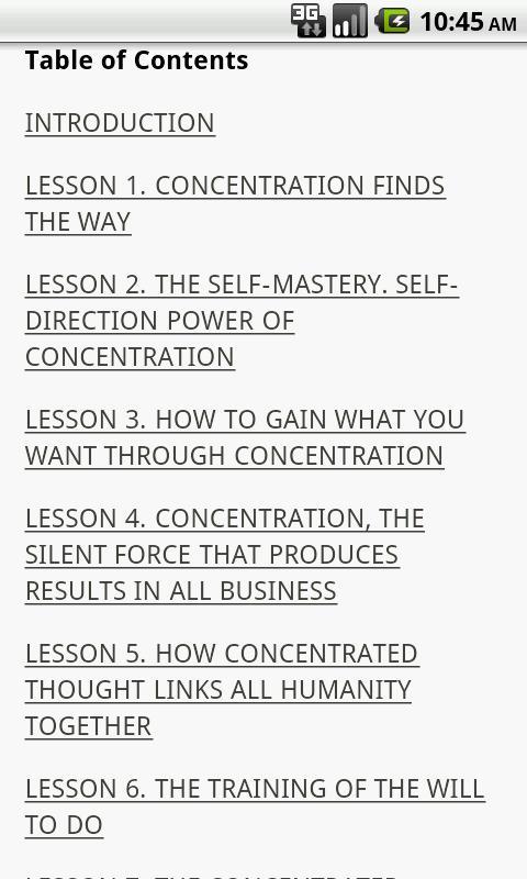 Power of Concentration